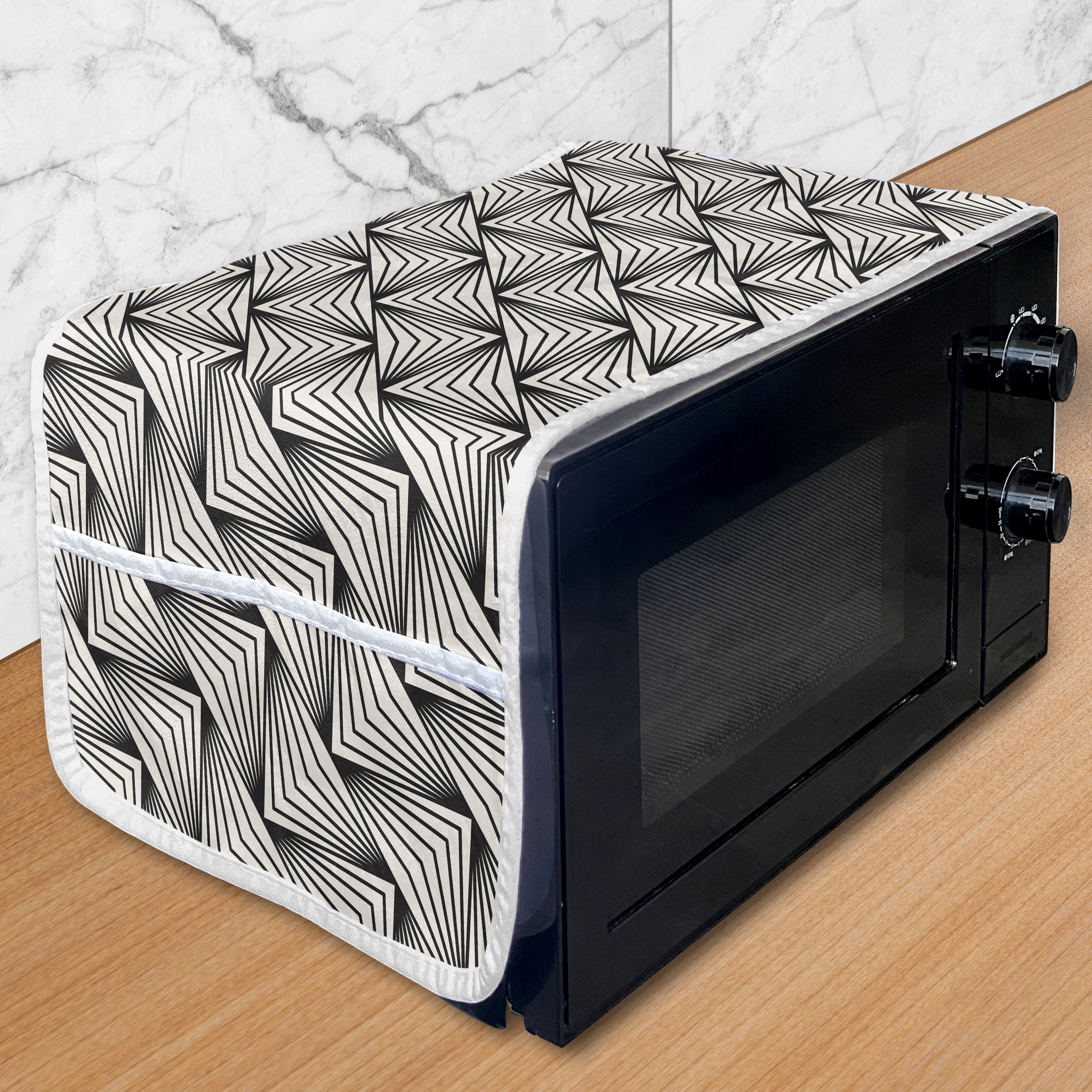 Geometric Microwave Oven Cover, Repeating Triangular Shapes in ...