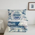 thumbnail image 5 of Erosebridal Octopus Print Bedding Sets Queen with Comforter, Nautical Sailboat Duvet Insert, Retro Comapass Decor, 3pcs, 5 of 8