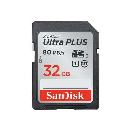 SanDisk Ultra PLUS - Flash memory card - 32 GB - UHS Class 1 / Class10 - SDHC UHS-I