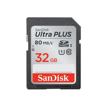 SanDisk Ultra PLUS - Flash memory card - 32 GB - UHS Class 1 / Class10 - SDHC UHS-I
