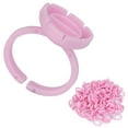 thumbnail image 1 of 100pcs Eyelash Glue Rings,Disposable Glue Cups Lash Glue Holder  Cup Eyelash Extensions Quick  Cup Lash Organizer Tool, 1 of 8