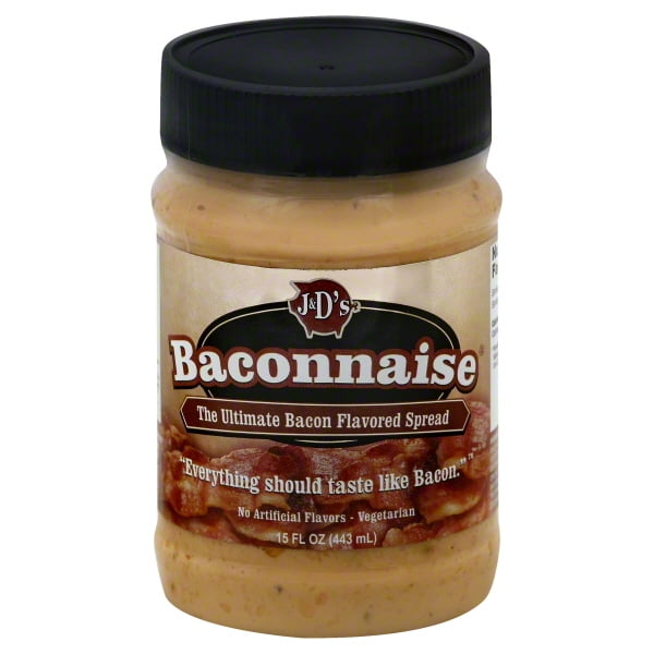 J&Ds Baconnaise, Bacon Flavored Spead, 15 oz Jar