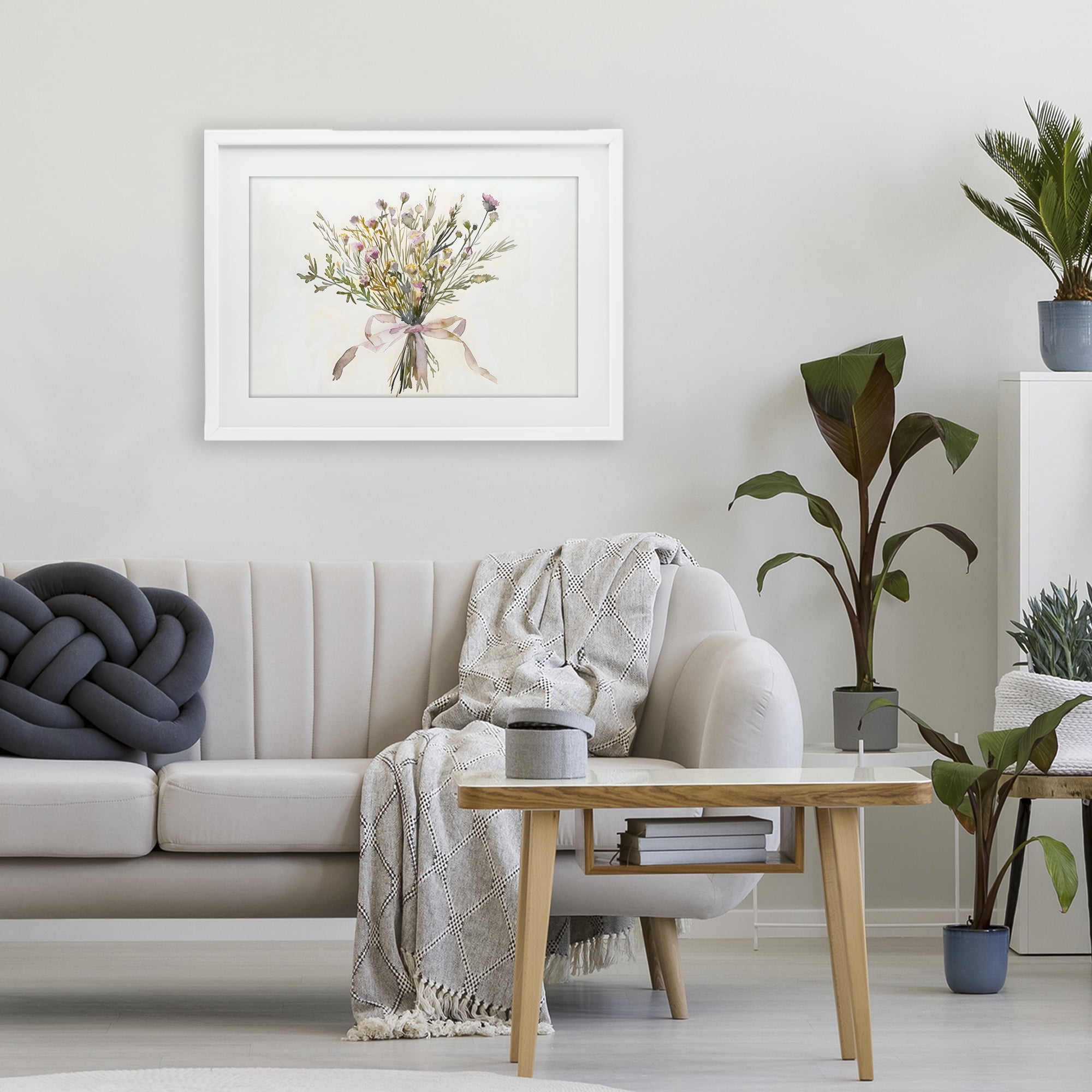 Stupell Industries Bouquet of Spring Wildflowers White Framed Print Under Glass, design by Creative Studio