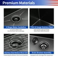 thumbnail image 5 of Rainlex Farmhouse Apron Single Bowl Stainless Steel Kitchen Sink, 5 of 10