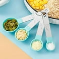thumbnail image 3 of ACDANC 8Pcs Measuring Cups and Spoons Set Various Sizes Of Measuring Spoons Unique Kitchen Gadgets Tail Removal Hanging Ring Cool Kitchen Gadgets Green, 3 of 4