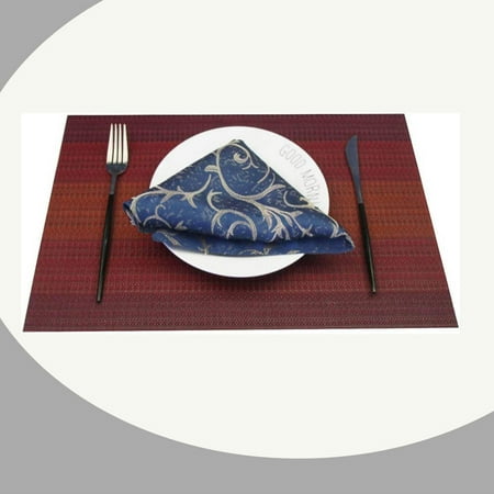 

Placemat Easy to Wipe Clean Non-Slip Heat Resistant Place Mats for Dinner Table (Red)