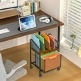 thumbnail image 2 of Rolling File Cabinet with Adjustable Dividers, Mobile Filing Cabinet with Storage Drawer on Lockable Wheels, Hanging File Organizer Beside Under Desk for Office, Home（Patent Pending）, 2 of 8