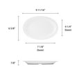 thumbnail image 2 of Excellante Nustone White Melamine Dinnerware Collection 9.75 x 6.75 inch, Oval platter with Narrow Rim, Comes in Dozen, 2 of 3