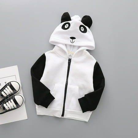 

TOWED22 Baby Boy Jacket Baby Girls Boys Hoodie Zipper Jacket Coat Winter Warm Cardigan with Ears A
