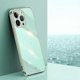 thumbnail image 2 of XINLI For iPhone 16 Pro Max Case TPU Phone Cover with Electroplating Frame - Cyan, 2 of 5