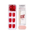 thumbnail image 3 of KISS imPRESS Color Press-on Manicure - Reddy or Not, Short, 3 of 8
