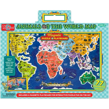 Magnetic Map Of The World Sale T.S. Shure Animals of the World Map Magnetic Playboard and 