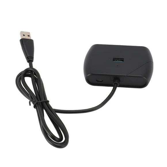 USB 3.0 Hub, 4 Port LED Indicator Heat Resistant Connectors Micro USB Powered 5Gbps USB Hub Splitter for Study