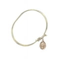thumbnail image 2 of 5 3/4 inch Oval Eye Hook Bangle Bracelet w/ St. Joseph of Arimathea in Gold-Filled, 2 of 3