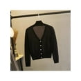 thumbnail image 3 of Knit Cardigan Women's Small Short, V-neck Long Sleeve Thin Jacket, 3 of 5