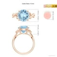 thumbnail image 5 of Angara Natural 3.2 Ct. Aquamarine Solitaire Ring in 14K Rose Gold for Women (Ring Size: 6), 5 of 10