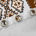 thumbnail image 4 of Feelyou Brown Grey Aztec Curtains Pack of 2 (42x84 Each) for Adult, Western Bohemian Triangle Curtains Blackout, Rustic Farmhouse Bedroom Curtains, Living Room Curtains Decor, 4 of 6