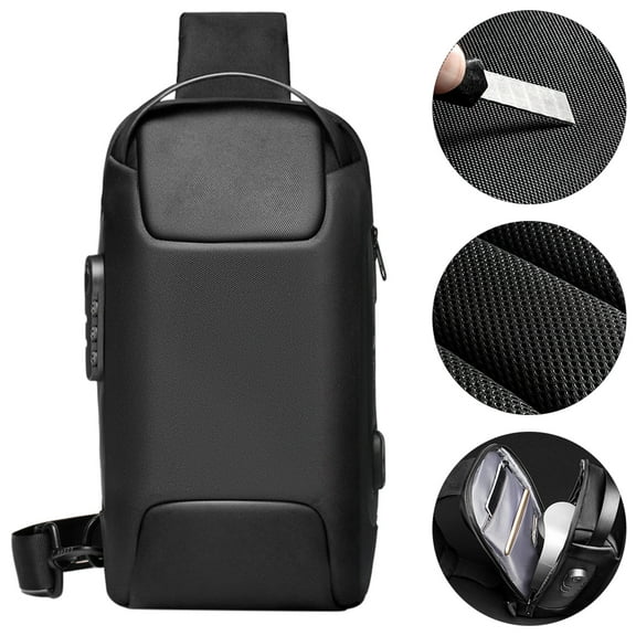 Sling Bag Men Crossbody Bag Anti-theft Shoulder Sling Bag Travelling Chest Pack