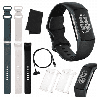 Fitbit Charge 4 Activity Tracker, Storm Blue and Black (Small and