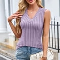 thumbnail image 2 of Chbgutlmr Tank Tops for Women V Neck Casual Slim Comfy Ribbed Vests Sleeveless Stretchy Solid Color Blouses, 2 of 8