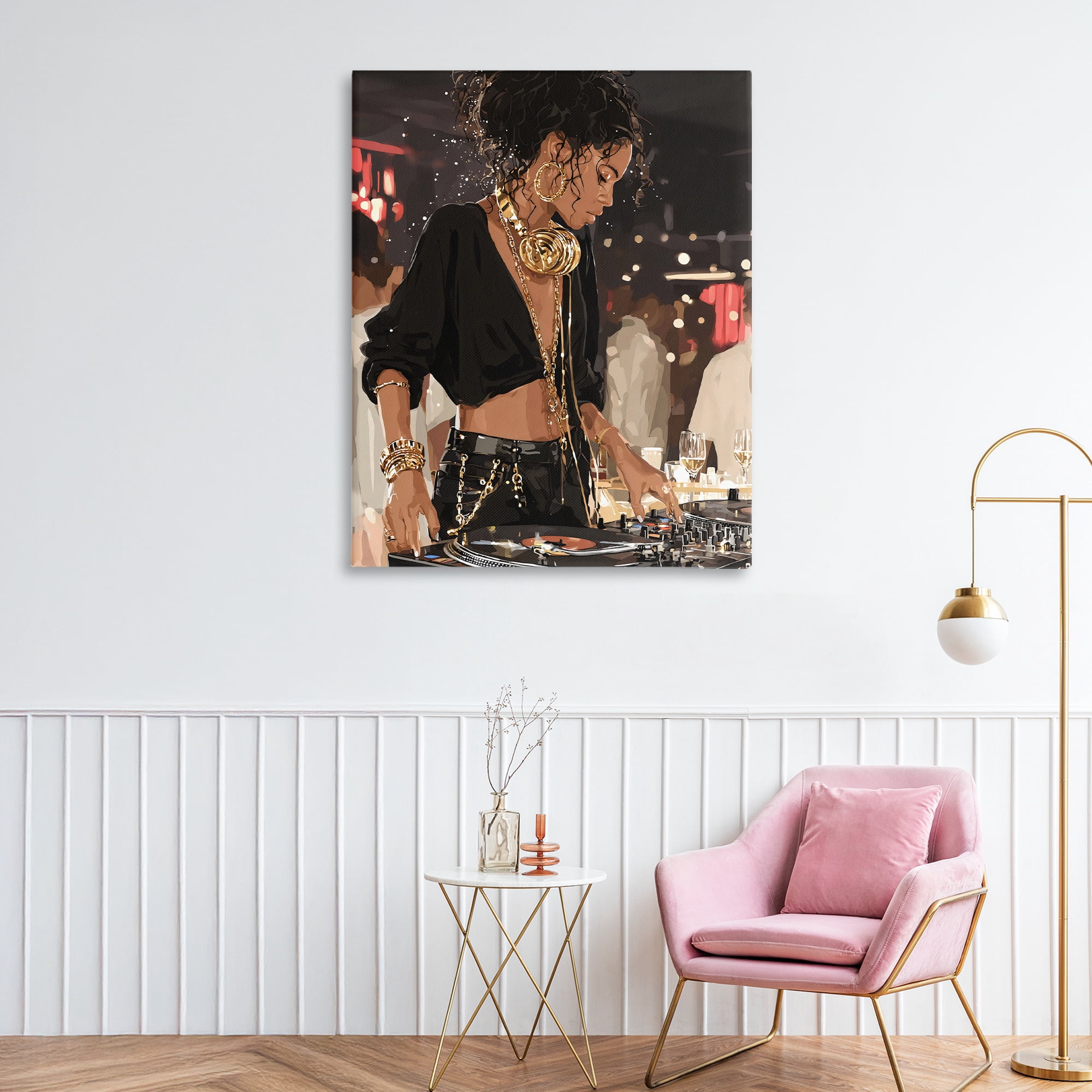 Stupell Industries Touches Of Gold DJ Canvas Wall Art, design by Franklyn Gregory