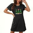 thumbnail image 1 of Short Sleeve Shirts for Women, Oversized Nightgown with Chest Print, 1 of 3