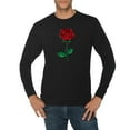 thumbnail image 3 of Plus Size Rose of Love Graphic Long Sleeve Crewneck Tee - Black 2XL, 3 of 4