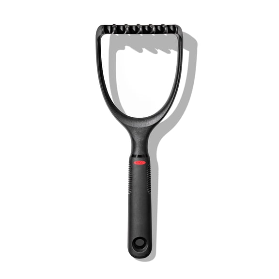 OXO SoftWorks Nylon Potato Masher, Black – Heat Resistant to 450°F, Non-Stick Safe, Soft Grip Handle, BPA-Free