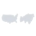 thumbnail image 2 of Lot de 8 moules en silicone réutilisables en forme de continents, brillants et flexibles, 2 of 4