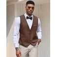thumbnail image 2 of COOFANDY Men's V-Neck Sleeveless Business Suit Vests Slim Fit Wedding Waistcoat, 2 of 6
