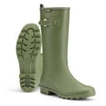 thumbnail image 2 of HISEA Women's Slim Calf Waterproof Tall Rain Boots, Anti-Slip PVC Rubber Boots with Comfortable Insole for Outdoor Work & Walking，Green，Size 8, 2 of 7