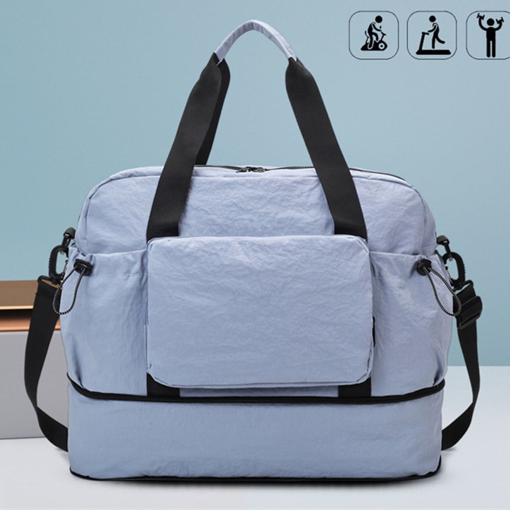 Portable Expandable Travel Duffle Bag With Wet and Dry Compartment Design Lightweight For Gym Enthusiasts And Vacationers