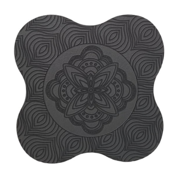 Rodillera de yoga cómoda para mujeres y hombres, ideal para ejercicios de oficina. Negro
