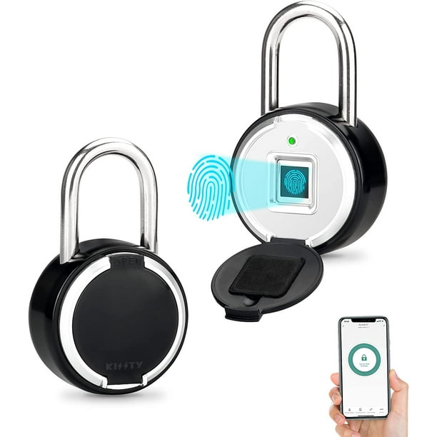 Fingerprint Padlock, Smart Locker Lock APP Bluetooth Lock Thumbprint