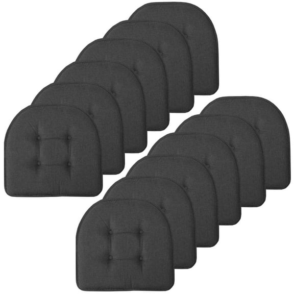 U-Shaped Memory Foam No Slip Back 17 x 16 Chair Pad Cushion 12 Pack