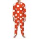thumbnail image 3 of Balery Orange And White Polka Dot1 Pijama para Hombre de Dos Piezas con Manga Larga, Conjunto de Dormir y Descanso Suave con Bolsillos-Small, 3 of 7