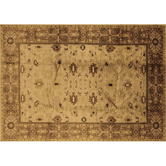 Ahgly Company Indoor Rectangle Oriental Brown Industrial Area Rugs, 5' x 8'