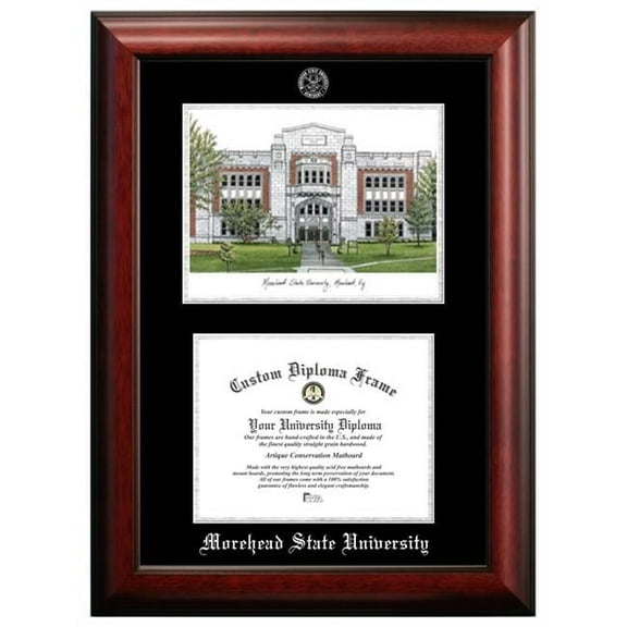 Campus Images KY985LSED-1185 11 x 8.5 in. Morehead State University Silver Embossed Diploma Frame with Lithograph