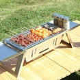 thumbnail image 2 of Smokeless Portable Stainless Steel Folding Grill: Perfect for Outdoor Cooking!, 2 of 8