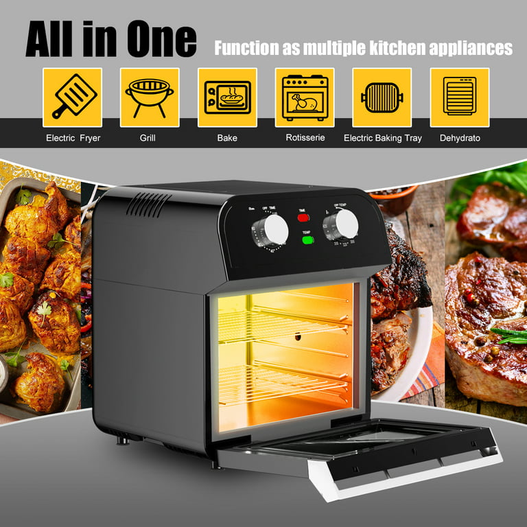 12L Electric Air Fryer Oven Rotisserie Dehydrator 360°Baking LED  Touchscreen Large Capacity 5in1Chicken Frying Machine - AliExpress