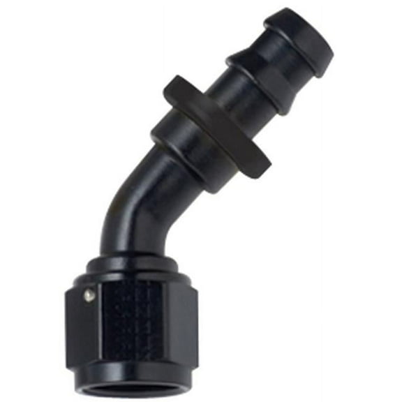 FRAGOLA 204510-BL Hose Ends Hose Fitting #10 45 Deg Push Lock Black