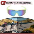 thumbnail image 3 of Unique Bargains 1 Pc Motorcycle Riding Goggles  PC Cycling Sunglasses Blue Lens Green Frame, 3 of 6