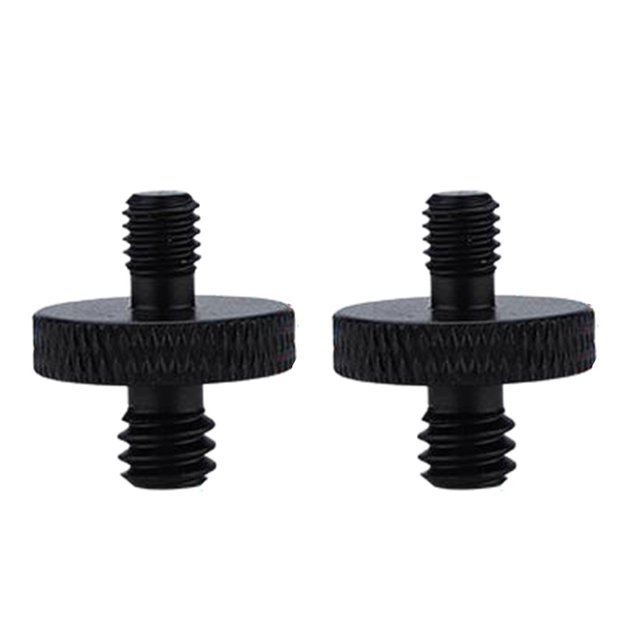 Adaptador de montaje Sidaley 2x tornillo negro 1/4 superficie moleteada antideslizante A25 M5 macho