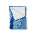 thumbnail image 2 of Pop-Art Soft Flannel Fleece Blanket, Domestic Labrador Retriever Dog Portrait Layout on Striped Background, Cozy Plush for Indoor and Outdoor Use, 50" x 70", Pastel Yellow Baby Blue, by Ambesonne, 2 of 5