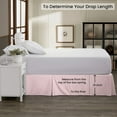 thumbnail image 4 of Pink Solid Pleated Bed Skirt RV King Size - 9 Inch Drop Split Corner Pleated Bedskirts -Microfiber Box Pleated Bedskirts - Never Lift Your Mattress - Hotel Quality Magic Bed Skirt, 4 of 8