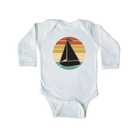 

Inktastic Sailboat Vintage Nautical Sailing Gift Baby Boy or Baby Girl Long Sleeve Bodysuit