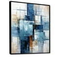thumbnail image 2 of Designart "Cubism Shapes In Cerulean" Abstract Shapes Floater Framed Canvas Prints, 2 of 5