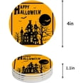 thumbnail image 1 of FMSHPON Happy Halloween Horror Castle and Trees Orange Set of 8 Round Coaster for Drinks, Absorbent Ceramic Stone Coasters Cup Mat with Cork Base for Home Kitchen Room Coffee Table Bar Decor, 1 of 6