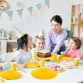 thumbnail image 5 of 228PCS Yellow Party Supplies Set Include Paper Plates Cups Paper Napkins Plastic Spoons Forks Knives for 30 Guests Disposable Party Dinnerware for Birthday Wedding Family Picnic, 5 of 6