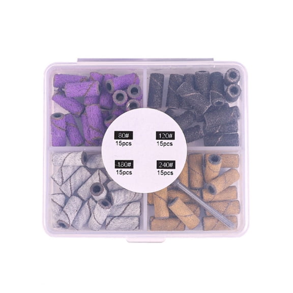 Trayknick Nail Polishing Heads Small Sanding Bands for Nails Professional Nail Drill Bit Set for Precise Nail Shaping Polishing Includes Small Sanding for Gel
